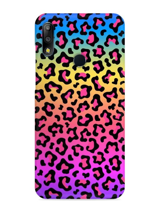 Neon Rainbow Colored Snap Case for Asus Zenfone Max Pro M2 Zapvi