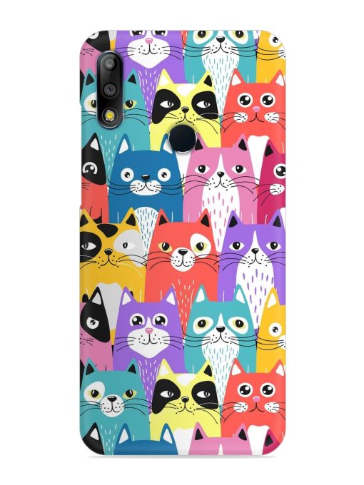 Funny Cartoon Cats Snap Case for Asus Zenfone Max Pro M2