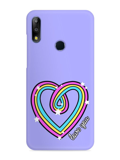 Colorful Rainbow Heart Snap Case for Asus Zenfone Max Pro M2