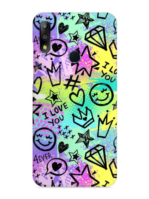 Bright Seamless Pattern Snap Case for Asus Zenfone Max Pro M2 Zapvi