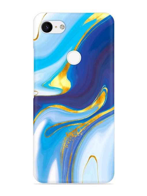 Watercolor Background With Golden Foil Snap Case for Google Pixel 3 Xl Zapvi