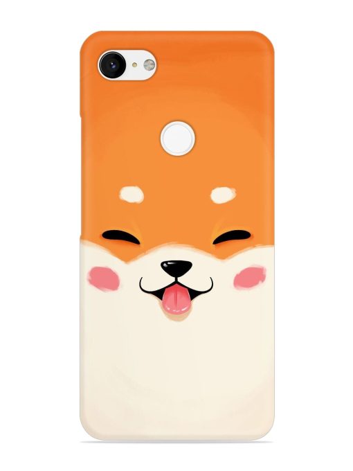 Cute Dog Face Vector Snap Case for Google Pixel 3 Xl Zapvi