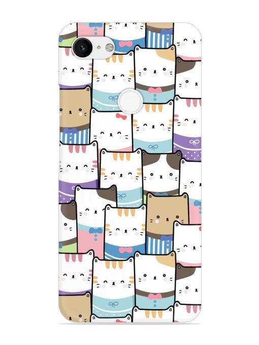 Cute Adorable Cat Snap Case for Google Pixel 3 Xl Zapvi