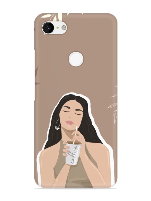 Girl With Coffee Snap Case for Google Pixel 3 Xl Zapvi