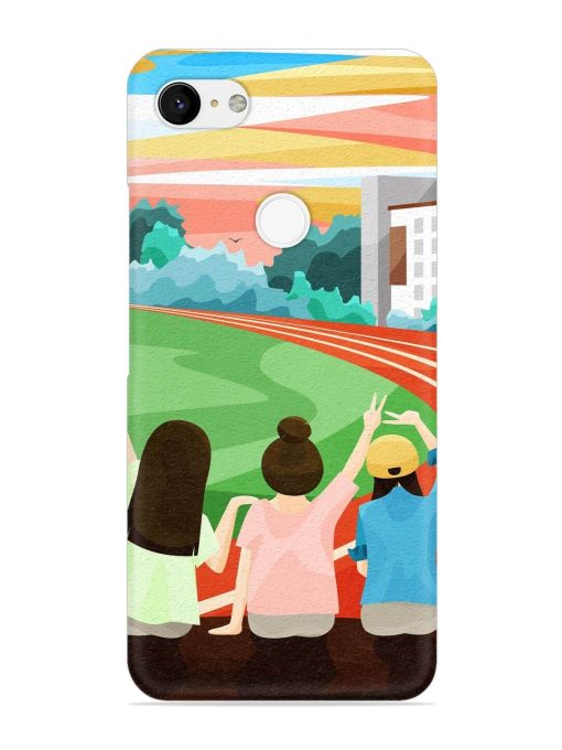 School Playground Snap Case for Google Pixel 3 Xl Zapvi