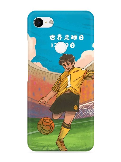 Soccer Kick Snap Case for Google Pixel 3 Xl Zapvi