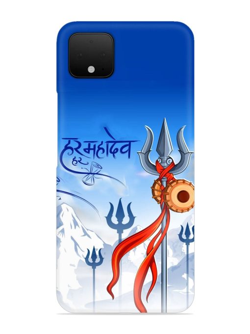 Har Har Mahadev Trishul Snap Case for Google Pixel 4 Zapvi