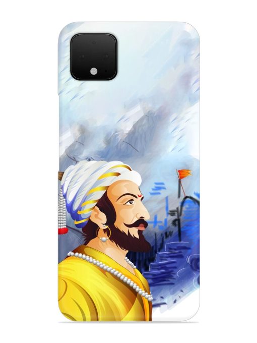 Shivaji Maharaj Color Paint Art Snap Case for Google Pixel 4 Zapvi