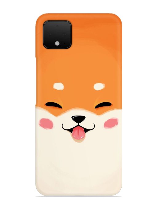 Cute Dog Face Vector Snap Case for Google Pixel 4 Zapvi