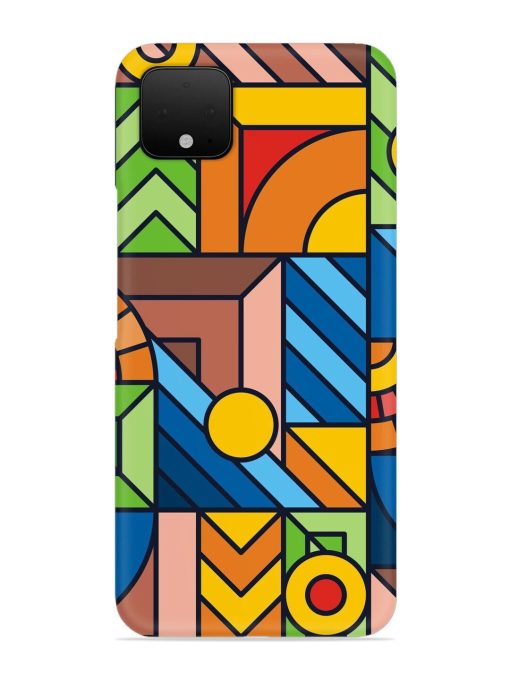 Colorful Geometric Snap Case for Google Pixel 4 Zapvi