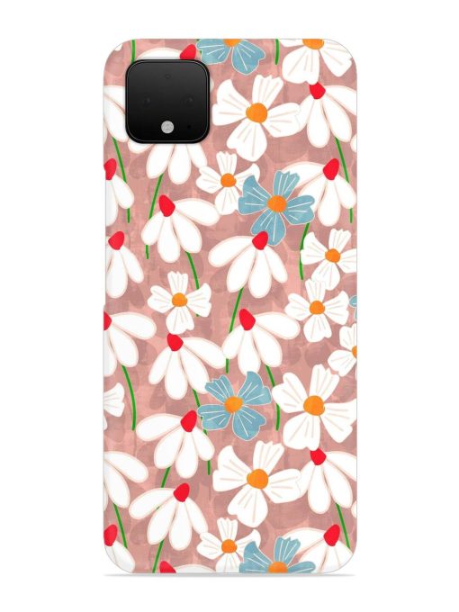 Abstract Petal Flowers Snap Case for Google Pixel 4 Zapvi