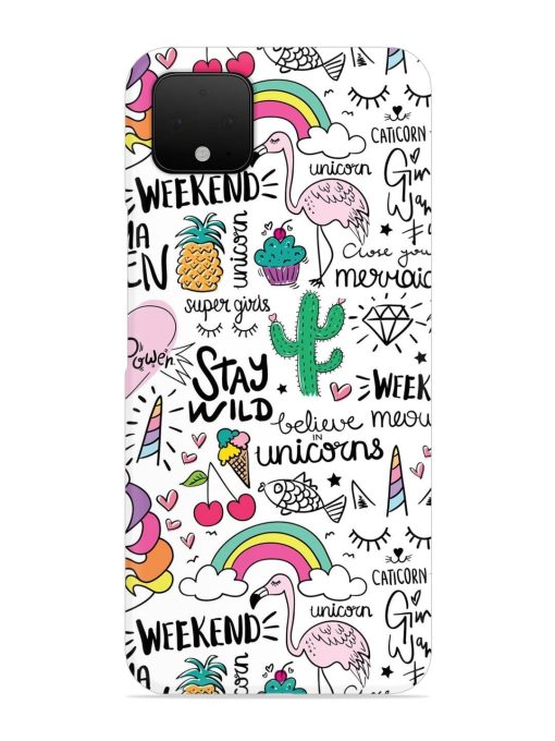 Unicorn Ice Cream Snap Case for Google Pixel 4 Zapvi