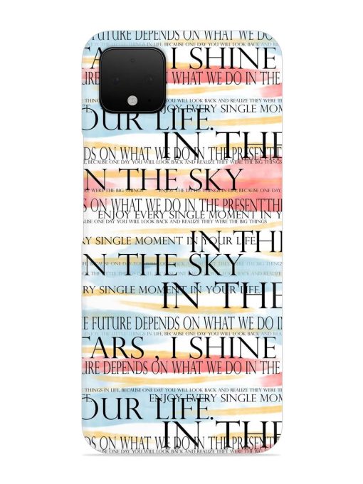 Seamless Slogans Pattern Snap Case for Google Pixel 4