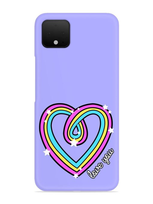 Colorful Rainbow Heart Snap Case for Google Pixel 4