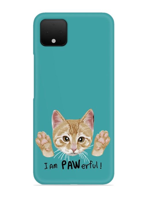 Typography Slogan Cat Snap Case for Google Pixel 4