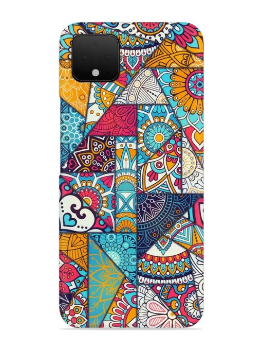 Patchwork Pattern Vintage Snap Case for Google Pixel 4 Zapvi