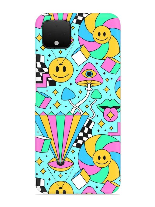 Trippy Rainbow 60S Snap Case for Google Pixel 4 Zapvi