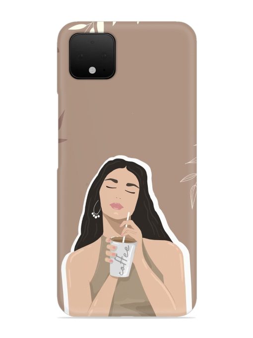 Girl With Coffee Snap Case for Google Pixel 4