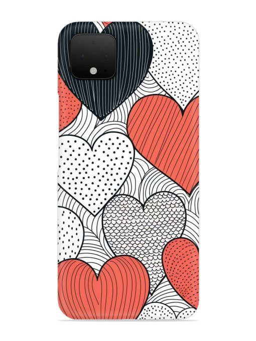 Girly Heart Seamless Snap Case for Google Pixel 4 Zapvi