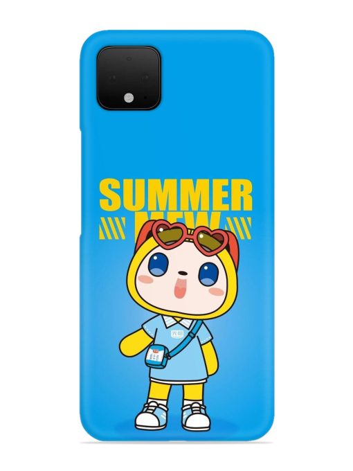 Summer Mew Cartoon Snap Case for Google Pixel 4 Zapvi