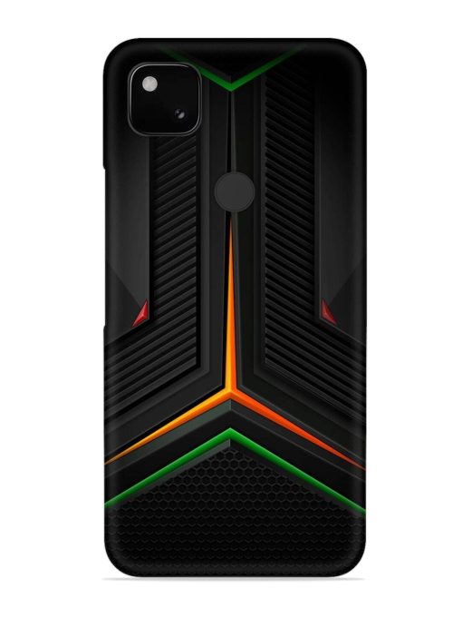 Orange Triangle Light Snap Case for Google Pixel 4A Zapvi