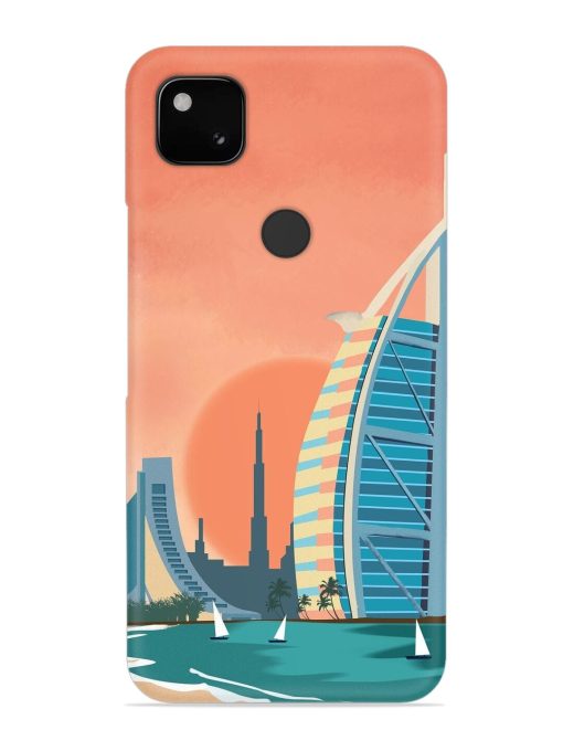 Dubai Architectural Scenery Snap Case for Google Pixel 4A Zapvi