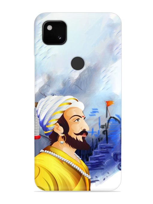 Shivaji Maharaj Color Paint Art Snap Case for Google Pixel 4A