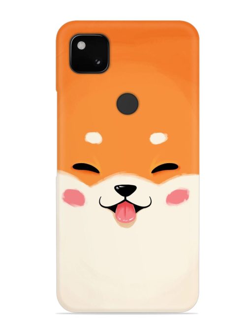 Cute Dog Face Vector Snap Case for Google Pixel 4A Zapvi