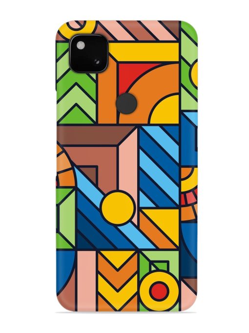 Colorful Geometric Snap Case for Google Pixel 4A Zapvi