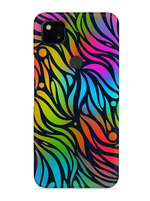 Abstract Leaf Design Snap Case for Google Pixel 4A Zapvi