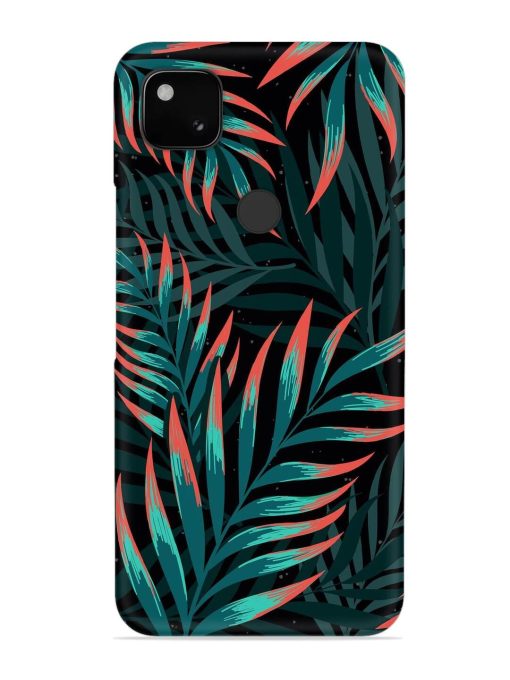 Green Leaf Art Snap Case for Google Pixel 4A Zapvi