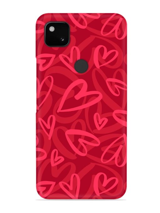 Seamless Romantic Pattern Snap Case for Google Pixel 4A Zapvi