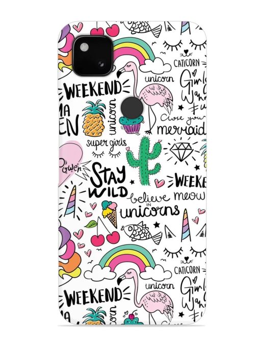 Unicorn Ice Cream Snap Case for Google Pixel 4A