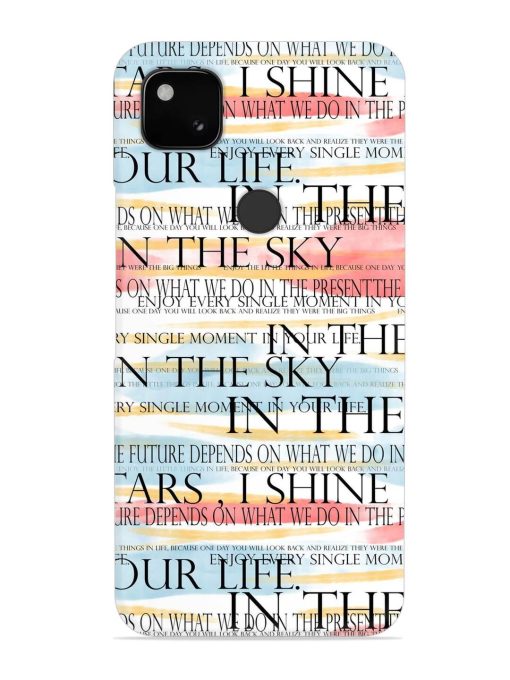 Seamless Slogans Pattern Snap Case for Google Pixel 4A Zapvi