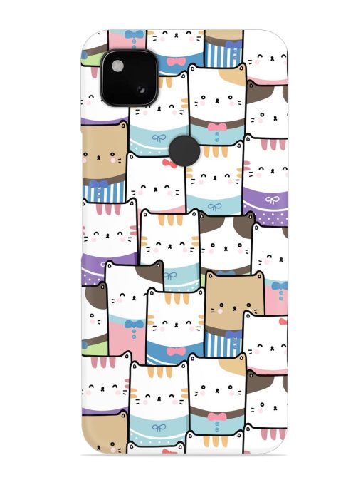 Cute Adorable Cat Snap Case for Google Pixel 4A Zapvi