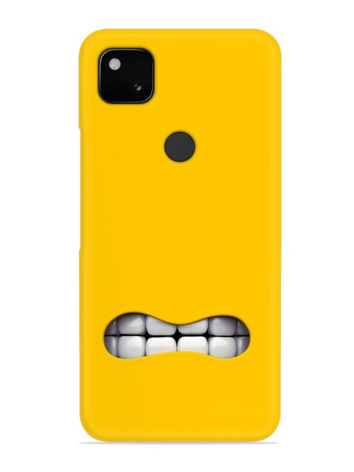 Mouth Character On Snap Case for Google Pixel 4A Zapvi