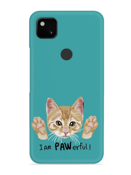 Typography Slogan Cat Snap Case for Google Pixel 4A Zapvi