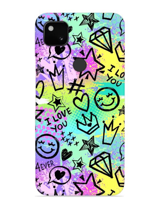 Bright Seamless Pattern Snap Case for Google Pixel 4A Zapvi