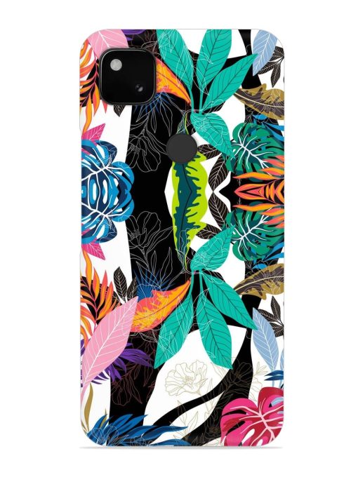 Floral Pattern Bright Snap Case for Google Pixel 4A Zapvi