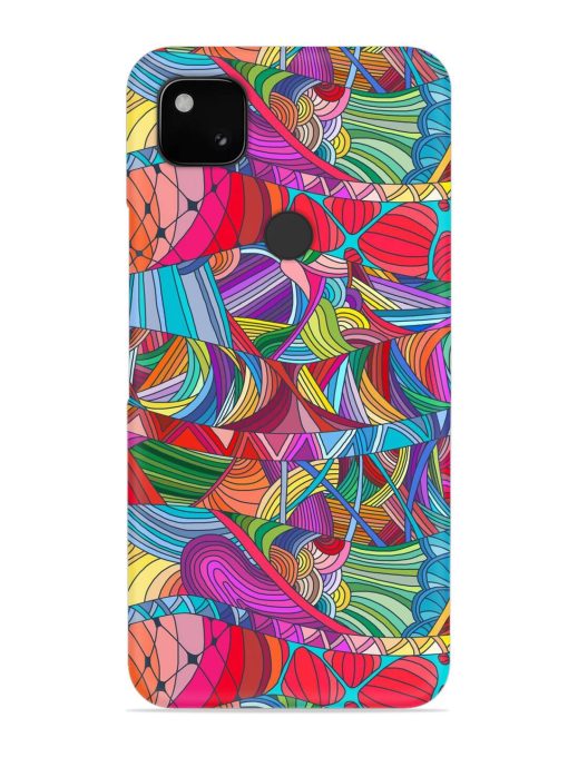 Seamless Patterns Hand Drawn Snap Case for Google Pixel 4A Zapvi