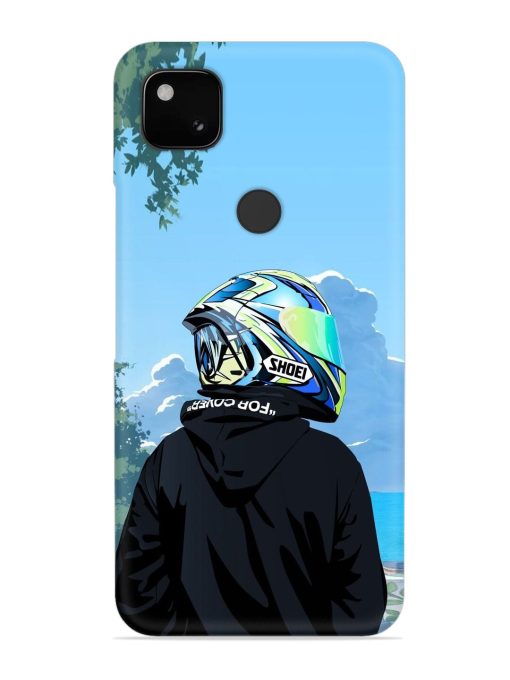 Rider With Helmet Snap Case for Google Pixel 4A