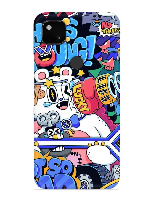 Universal Doodle Snap Case for Google Pixel 4A Zapvi