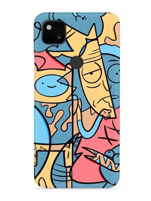 Silly Face Doodle Snap Case for Google Pixel 4A