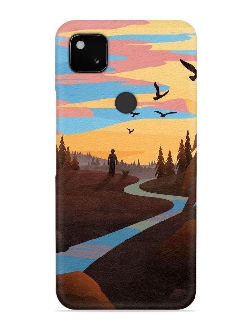 Natural Landscape Art Snap Case for Google Pixel 4A Zapvi