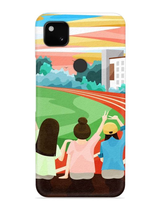 School Playground Snap Case for Google Pixel 4A Zapvi