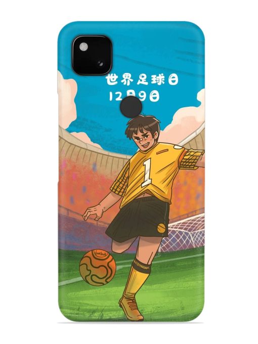 Soccer Kick Snap Case for Google Pixel 4A Zapvi