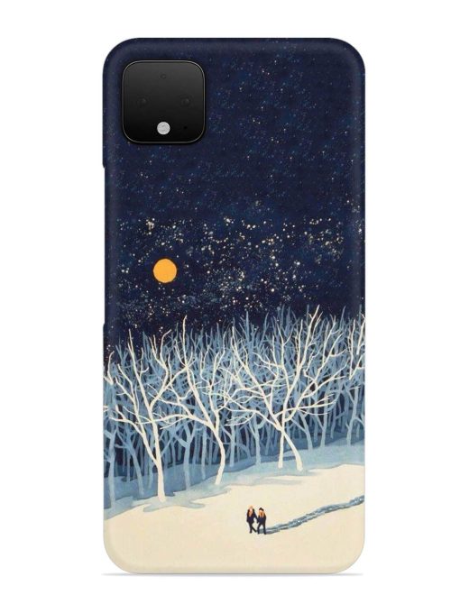 Full Moon Snowshoe Tour Snap Case for Google Pixel 4 Xl Zapvi