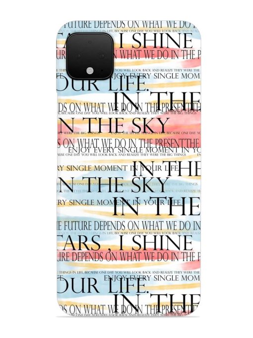 Seamless Slogans Pattern Snap Case for Google Pixel 4 Xl Zapvi