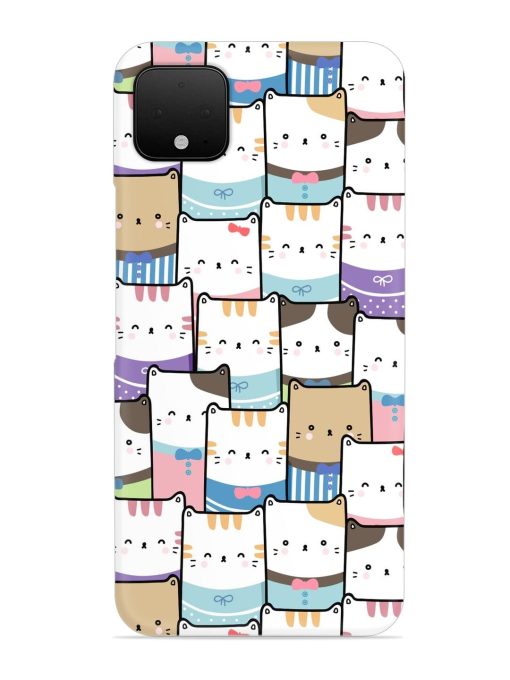 Cute Adorable Cat Snap Case for Google Pixel 4 Xl Zapvi