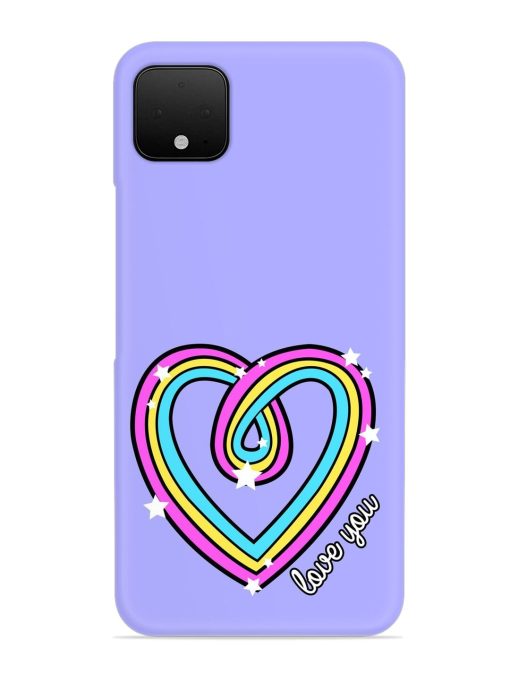 Colorful Rainbow Heart Snap Case for Google Pixel 4 Xl